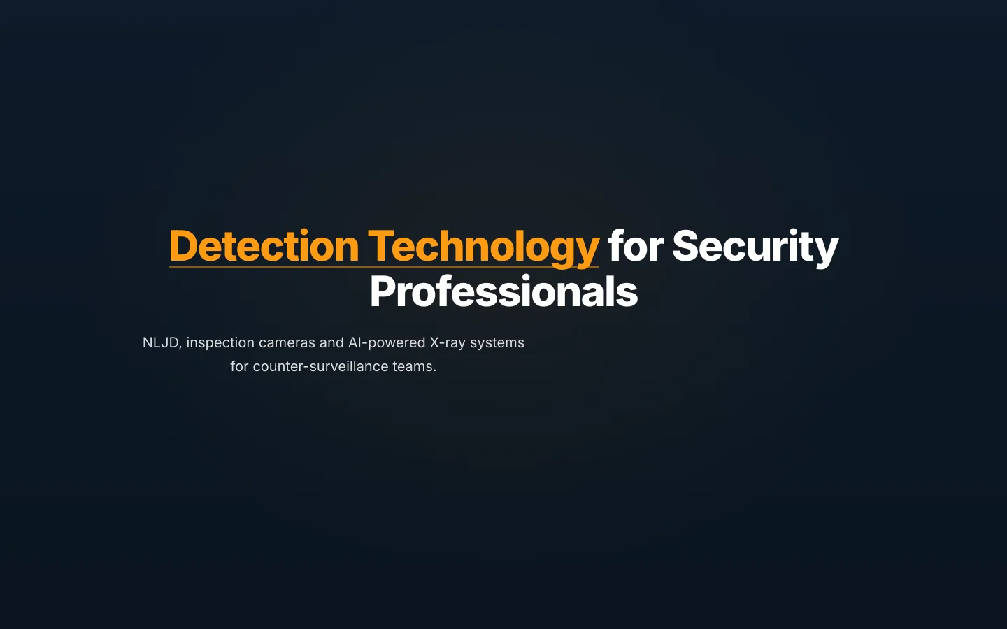 EO Detectors website preview
